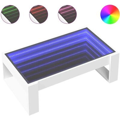 vidaXL Weiße 90x53x30 cm Couchtisch mit Infinity-LED - Couchtisch vidaXL Weiße 90x53x30 cm Couchtisch mit Infinity-LED - Couchtisch