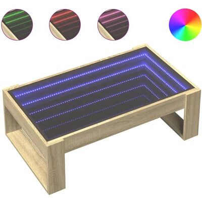 vidaXL 847639 Salontafel - Sonoma Eikenkleurig - LED - 90x53x30 cm vidaXL 847639 Salontafel - Sonoma Eikenkleurig - LED - 90x53x30 cm