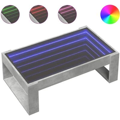 vidaXL Couchtisch mit Infinity-LED Betonggrau - Beistelltisch vidaXL Couchtisch mit Infinity-LED Betonggrau - Beistelltisch