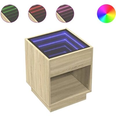 vidaXL 847646 Salontafel met Infinity LED Sonoma Eikenkleurig - Salontafel vidaXL 847646 Salontafel met Infinity LED Sonoma Eikenkleurig - Salontafel