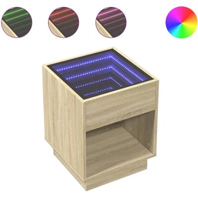 vidaXL 847653 Sonoma Eiche LED Couchtisch - Salontafel vidaXL 847653 Sonoma Eiche LED Couchtisch - Salontafel