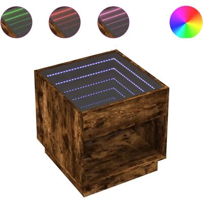 vidaXL 847655 Savunokkaista saarnipuusta LED-infinity sohvapöytä vidaXL 847655 Savunokkaista saarnipuusta LED-infinity sohvapöytä