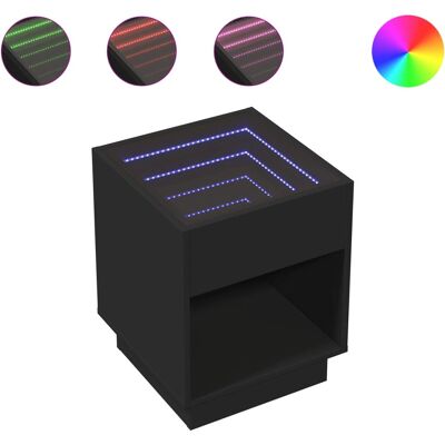 vidaXL Schwarzer Infinity-LED Couchtisch - Salontafel vidaXL Schwarzer Infinity-LED Couchtisch - Salontafel