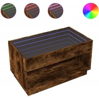 vidaXL Räuchereiche Infinity LED Couchtisch - Salontafel vidaXL Räuchereiche Infinity LED Couchtisch - Salontafel