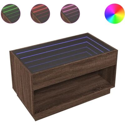 vidaXL 847671 Couchtisch - Braune Eiche - Infinity-LED - 90x50x50 cm vidaXL 847671 Couchtisch - Braune Eiche - Infinity-LED - 90x50x50 cm