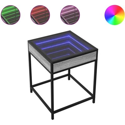 vidaXL 847675 Couchtisch mit Infinity LED Grey Sonoma vidaXL 847675 Couchtisch mit Infinity LED Grey Sonoma