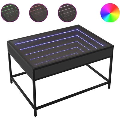 vidaXL Schwarzer Infinity-LED Couchtisch 70x50x41 cm vidaXL Schwarzer Infinity-LED Couchtisch 70x50x41 cm