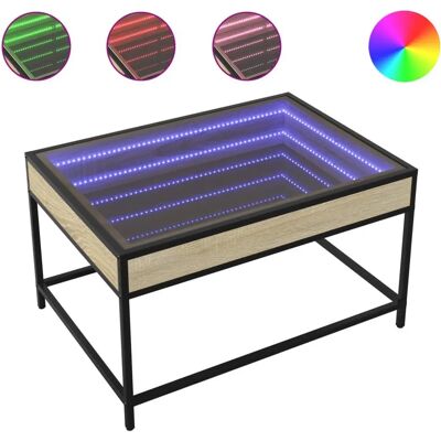 vidaXL Couchtisch mit Infinity LED Sonoma Eiche vidaXL Couchtisch mit Infinity LED Sonoma Eiche