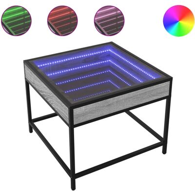 vidaXL 847685 Salontafel Grey Sonoma met Infinity LED vidaXL 847685 Salontafel Grey Sonoma met Infinity LED