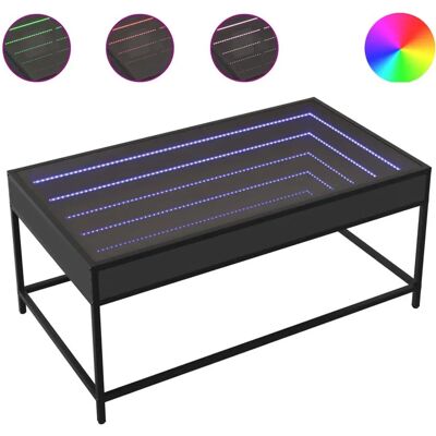 vidaXL Schwarzer Infinity-LED Couchtisch 90x50x41 cm - Couchtisch vidaXL Schwarzer Infinity-LED Couchtisch 90x50x41 cm - Couchtisch