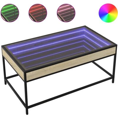 vidaXL 847688 Salontafel Eikenkleurig - LED Infinity Decor vidaXL 847688 Salontafel Eikenkleurig - LED Infinity Decor