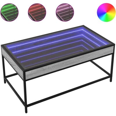 vidaXL Graues Sonoma LED Couchtisch - Beistelltisch vidaXL Graues Sonoma LED Couchtisch - Beistelltisch