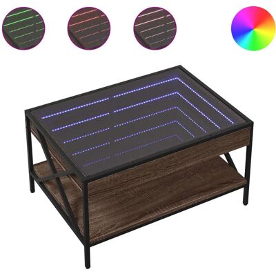vidaXL 847706 Couchtisch - Braune Eiche - Infinity LED - 70x50x38 cm vidaXL 847706 Couchtisch - Braune Eiche - Infinity LED - 70x50x38 cm