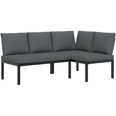 vidaXL Gartensofa-Set - Robustes Aluminium, Modulares Design vidaXL Gartensofa-Set - Robustes Aluminium, Modulares Design