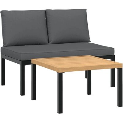 VidaXL 3283703 tuinmeubelset - Zwart VidaXL 3283703 tuinmeubelset - Zwart