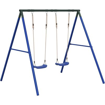 vidaXL Conjunto de Columpios para Exterior con 2 Columpios - Equipo de Parque Infantil vidaXL Conjunto de Columpios para Exterior con 2 Columpios - Equipo de Parque Infantil