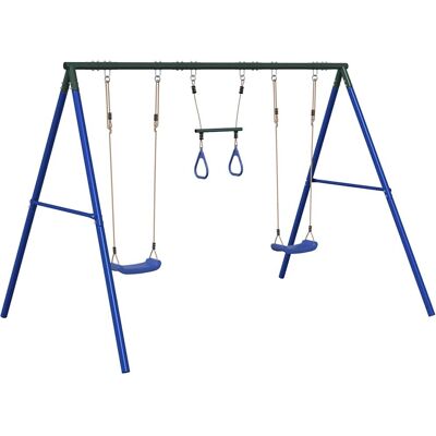 vidaXL Outdoor-Spielplatzset - A-förmiger Metallrahmen - Balance & Koordination vidaXL Outdoor-Spielplatzset - A-förmiger Metallrahmen - Balance & Koordination