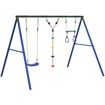 vidaXL Außenspielplatz mit Schaukel, Kletterleiter & Trapez vidaXL Außenspielplatz mit Schaukel, Kletterleiter & Trapez
