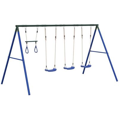 vidaXL Außen-Spielplatz Schaukelset - Verstellbar, Robustes Stahl, Für Kinder 3-10 vidaXL Außen-Spielplatz Schaukelset - Verstellbar, Robustes Stahl, Für Kinder 3-10