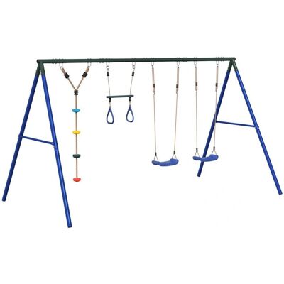 vidaXL Spielplatz Schaukelset - Metall Bunt für Garten vidaXL Spielplatz Schaukelset - Metall Bunt für Garten