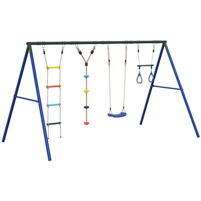 vidaXL Spielplatzset mit Schaukel, Trapez & Kletterleiter vidaXL Spielplatzset mit Schaukel, Trapez & Kletterleiter