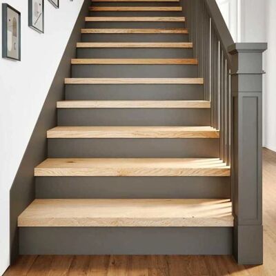 vidaXL Peldaños de roble 2 uds Naturales - escaleras vidaXL Peldaños de roble 2 uds Naturales - escaleras