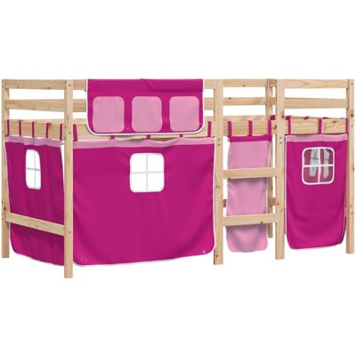 vidaXL Kinderhochbett mit Sicherheitsgeländern & Leiter in Pink vidaXL Kinderhochbett mit Sicherheitsgeländern & Leiter in Pink