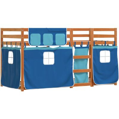 vidaXL 3283923 Bett mit Vorhängen - Kinder Etagenbett Massiv Kiefer vidaXL 3283923 Bett mit Vorhängen - Kinder Etagenbett Massiv Kiefer