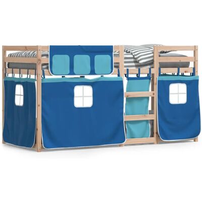 vidaXL Bett mit Vorhängen - 90x190 cm Etagenbett für Kinder vidaXL Bett mit Vorhängen - 90x190 cm Etagenbett für Kinder