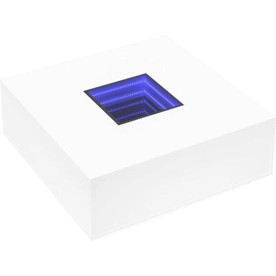vidaXL White 100x100x40 cm Coffee Table with LED Infinity Mirror vidaXL White 100x100x40 cm Coffee Table with LED Infinity Mirror