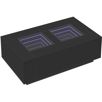 vidaXL Black Coffee Table with Infinity LED - Coffee Table vidaXL Black Coffee Table with Infinity LED - Coffee Table