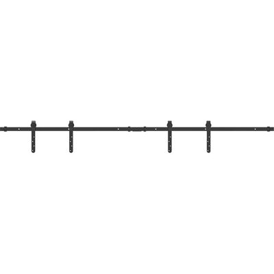 vidaXL Schiebetürbeschlag Set 183 cm Karbonstahl - Schiebetürbeschlag Set vidaXL Schiebetürbeschlag Set 183 cm Karbonstahl - Schiebetürbeschlag Set