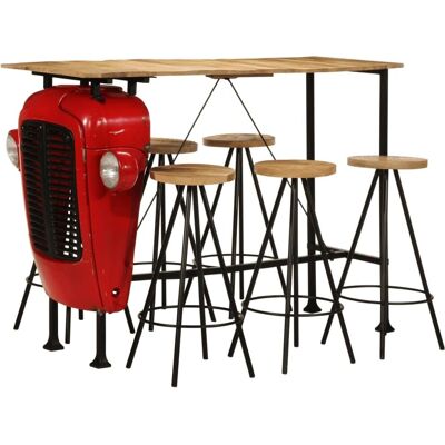 vidaXL 7-teiliges Bar-Set Massives Mango-Holz vidaXL 7-teiliges Bar-Set Massives Mango-Holz