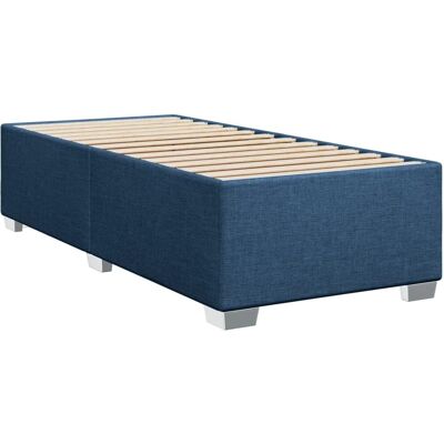 vidaXL Bedframe - Blauw, 90x190 cm, Ondersteuningslatten, Makkelijk te Monteren - Bedframe vidaXL Bedframe - Blauw, 90x190 cm, Ondersteuningslatten, Makkelijk te Monteren - Bedframe