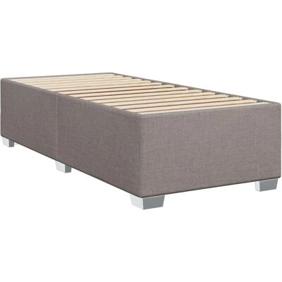 vidaXL Bedframe - Taupe - Ondersteunende Latten - 100x200cm vidaXL Bedframe - Taupe - Ondersteunende Latten - 100x200cm