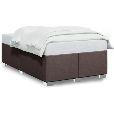 VidaXL cadre de lit 3284474 - Marron foncé, 140x190 cm, Tissu - Publicité VidaXL cadre de lit 3284474 - Marron foncé, 140x190 cm, Tissu - Publicité