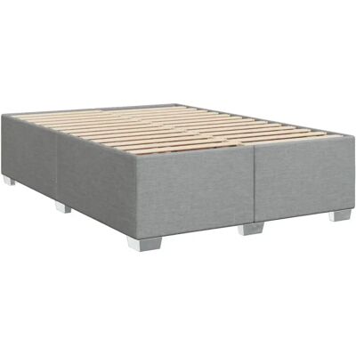 vidaXL Structure de lit - 160x200cm Support - Gris clair - Structure de lit vidaXL Structure de lit - 160x200cm Support - Gris clair - Structure de lit