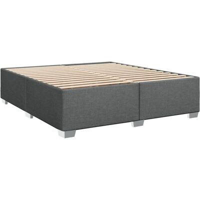vidaXL Structure de lit - 200x200cm - Gris foncé - Polyester - Publicité vidaXL Structure de lit - 200x200cm - Gris foncé - Polyester - Publicité