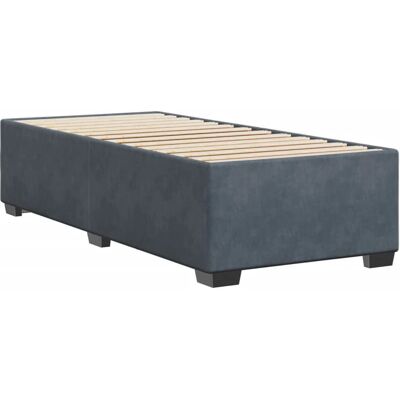 Estructura de cama VidaXL 3284596 - Terciopelo gris oscuro - Con listones transpirables - Patas de plástico resistentes Estructura de cama VidaXL 3284596 - Terciopelo gris oscuro - Con listones transpirables - Patas de plástico resistentes
