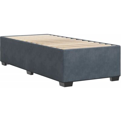 vidaXL Estructura de cama - Gris oscuro - 90x190cm - Estructura de cama vidaXL Estructura de cama - Gris oscuro - 90x190cm - Estructura de cama