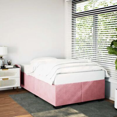 vidaXL Pink Veloursbettgestell - Unterstützung 120x200 cm vidaXL Pink Veloursbettgestell - Unterstützung 120x200 cm
