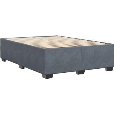 Vidaxl Dunkelgraues Samtbettrahmen 140x190cm - Bettgestell Vidaxl Dunkelgraues Samtbettrahmen 140x190cm - Bettgestell