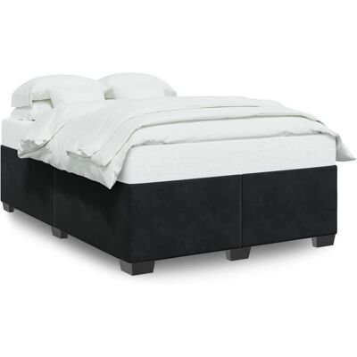 Estructura de cama VidaXL - 160x200 cm - Negra - Soporte y transpirabilidad Estructura de cama VidaXL - 160x200 cm - Negra - Soporte y transpirabilidad