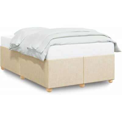 vidaXL Bed Frame - 120x190 cm Cream Support vidaXL Bed Frame - 120x190 cm Cream Support