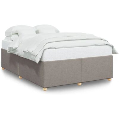 vidaXL Bettgestell - 140x200 cm, Taupe, Langlebiges Polyester vidaXL Bettgestell - 140x200 cm, Taupe, Langlebiges Polyester