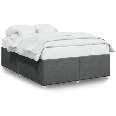vidaXL Bedframe - 160x200 cm - Donkergrijs - Stevige steun vidaXL Bedframe - 160x200 cm - Donkergrijs - Stevige steun