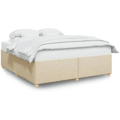 vidaXL Bettgestell 3284755 - Unterstützt Latten, Stabile Beine, Polyester & Holz vidaXL Bettgestell 3284755 - Unterstützt Latten, Stabile Beine, Polyester & Holz