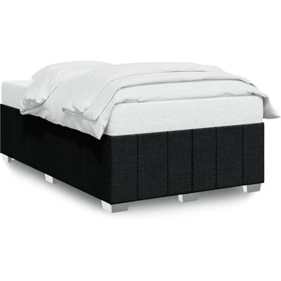 vidaXL Bettgestell mit Holzfüßen - 120x200cm - Schwarz - Bettgestell vidaXL Bettgestell mit Holzfüßen - 120x200cm - Schwarz - Bettgestell