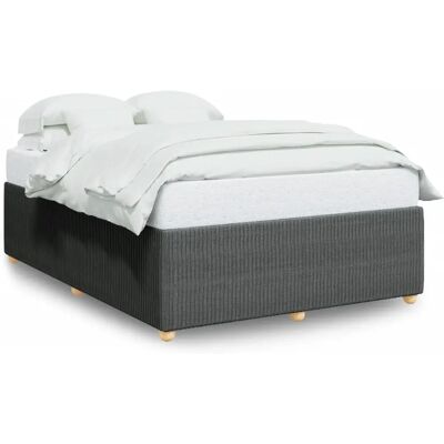 vidaXL Bettgestell - 160x200cm, Dunkelgrau, Polyester vidaXL Bettgestell - 160x200cm, Dunkelgrau, Polyester