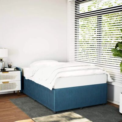 vidaXL Bettgestell - Blau Samt 120x200 cm - Bettgestell vidaXL Bettgestell - Blau Samt 120x200 cm - Bettgestell